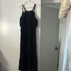 Speed Control Black Spaghetti Strap Maxi Sundress